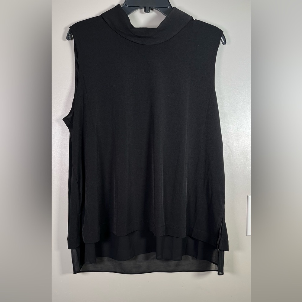 ECI Black Asymmetrical Boxy Top